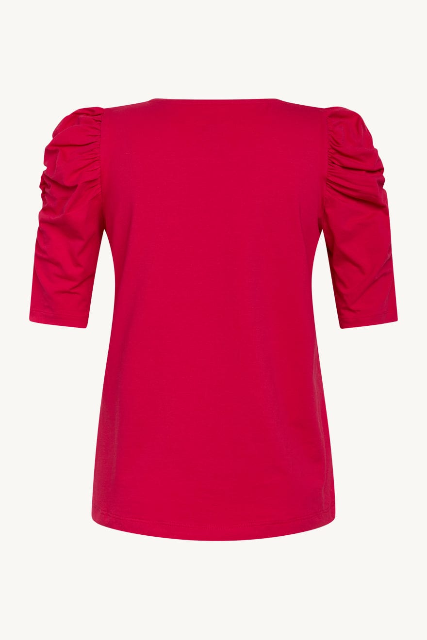 Adrienne - T-Shirt Deep Pink | Topper | Smuk - Dameklær på nett