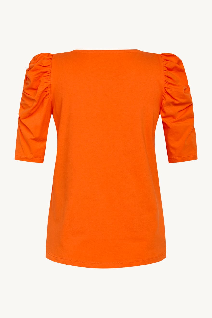 Adrienne - T-Shirt Hot Orange | Topper | Smuk - Dameklær på nett