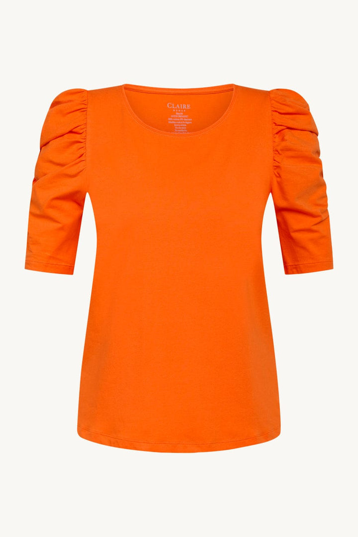 Adrienne - T-Shirt Hot Orange | Topper | Smuk - Dameklær på nett
