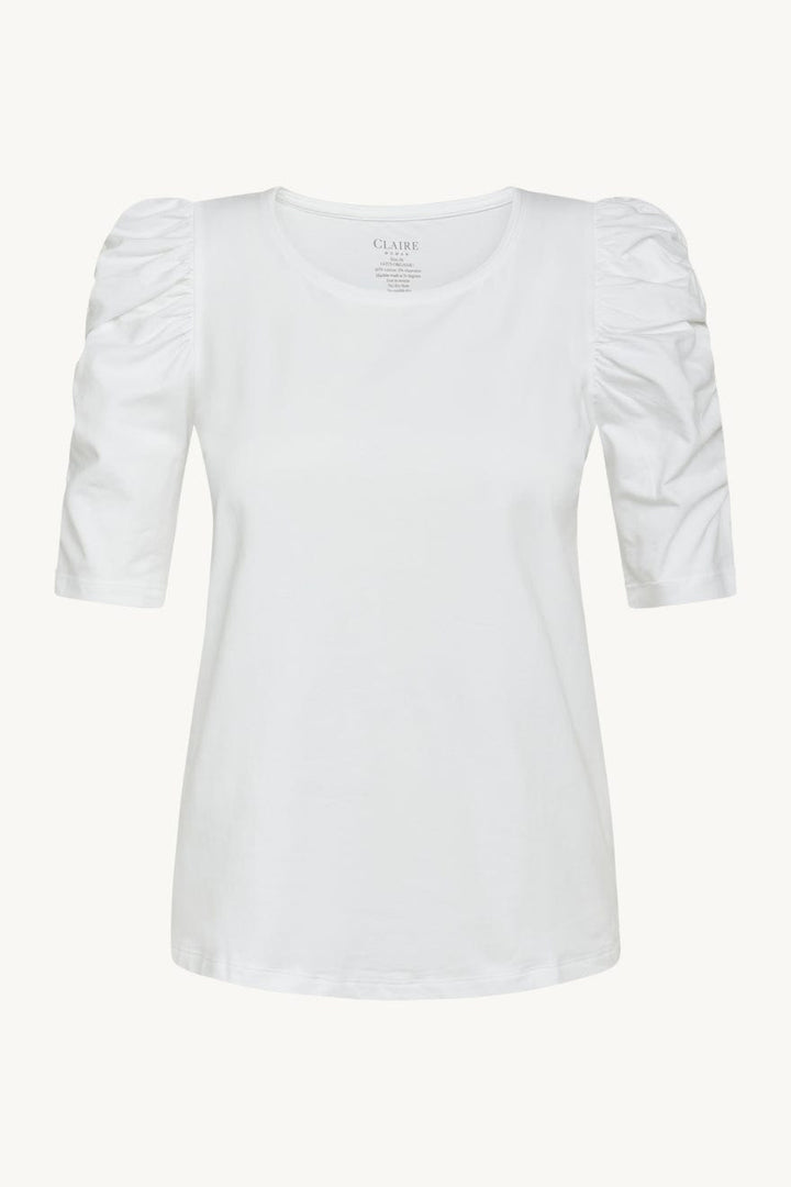 Adrienne - T-Shirt White | Topper | Smuk - Dameklær på nett