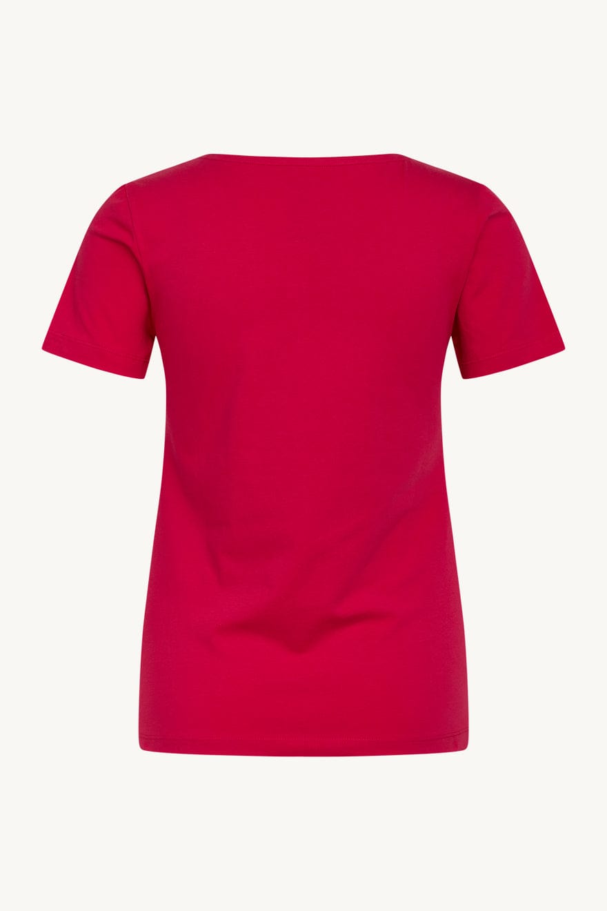 Aida - T-Shirt Deep Pink | Topper | Smuk - Dameklær på nett