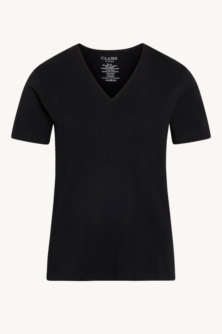 Aida T-Shirt O-Neck Black | Topper | Smuk - Dameklær på nett