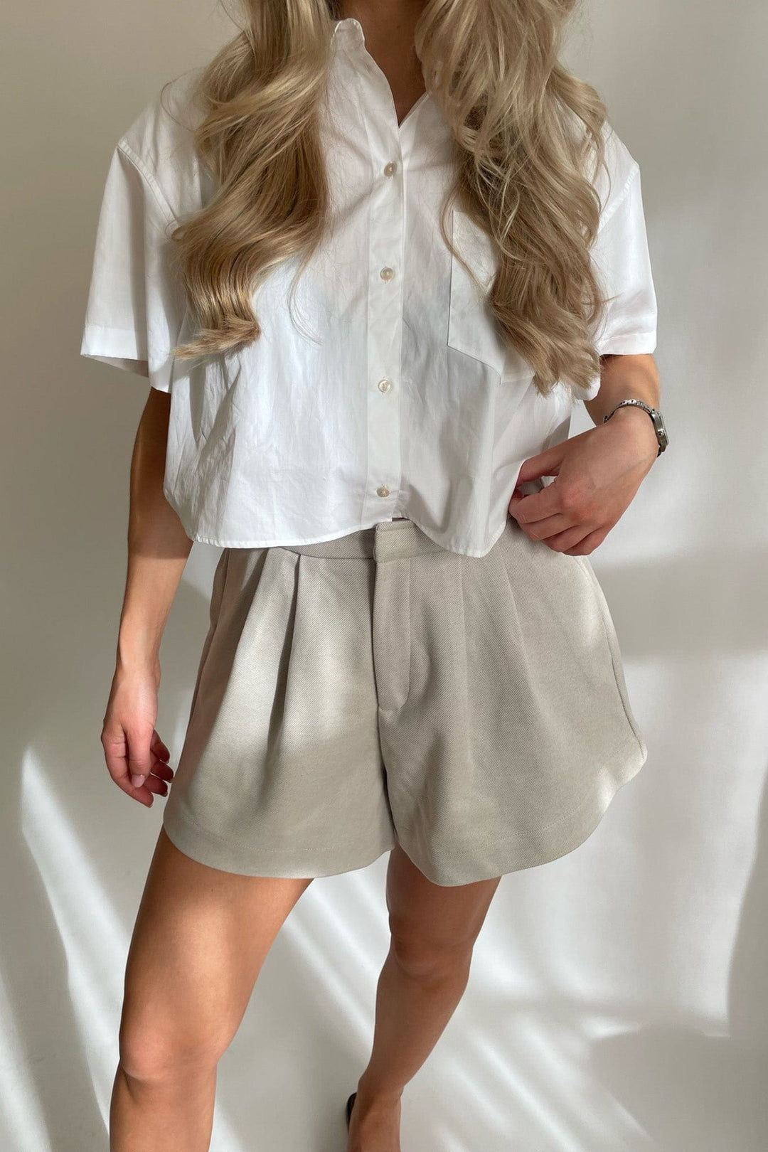 Alba Shorts Grey Melange | Shorts | Smuk - Dameklær på nett