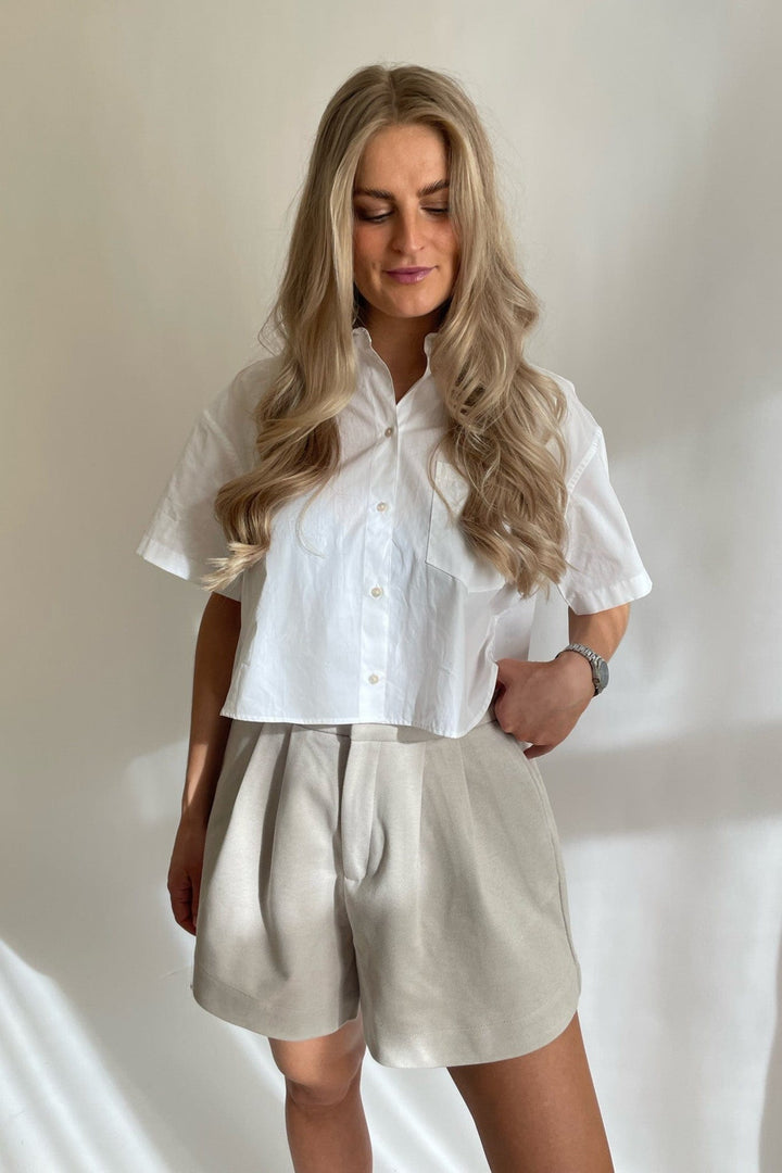 Alba Shorts Grey Melange | Shorts | Smuk - Dameklær på nett