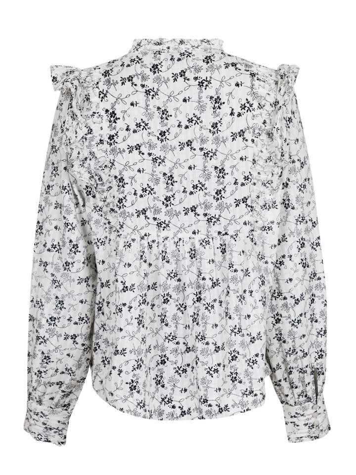 Alicia Stitch Flower Blouse Off White | Skjorter og bluser | Smuk - Dameklær på nett