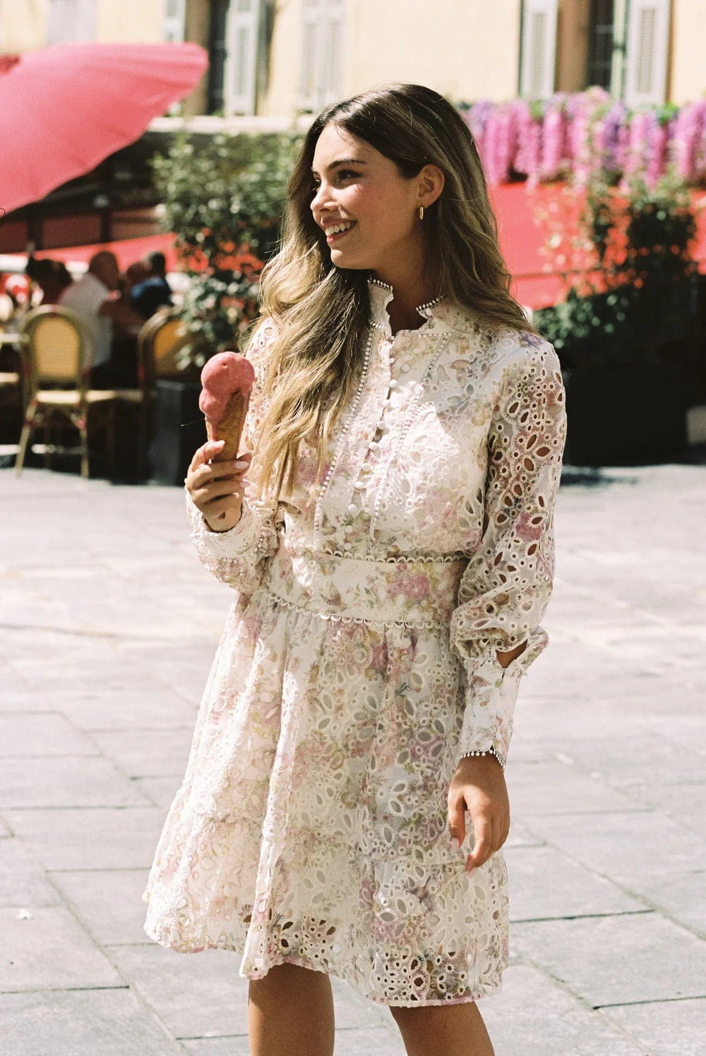 Almara Shirt Pink Floral | Skjorter og bluser | Smuk - Dameklær på nett