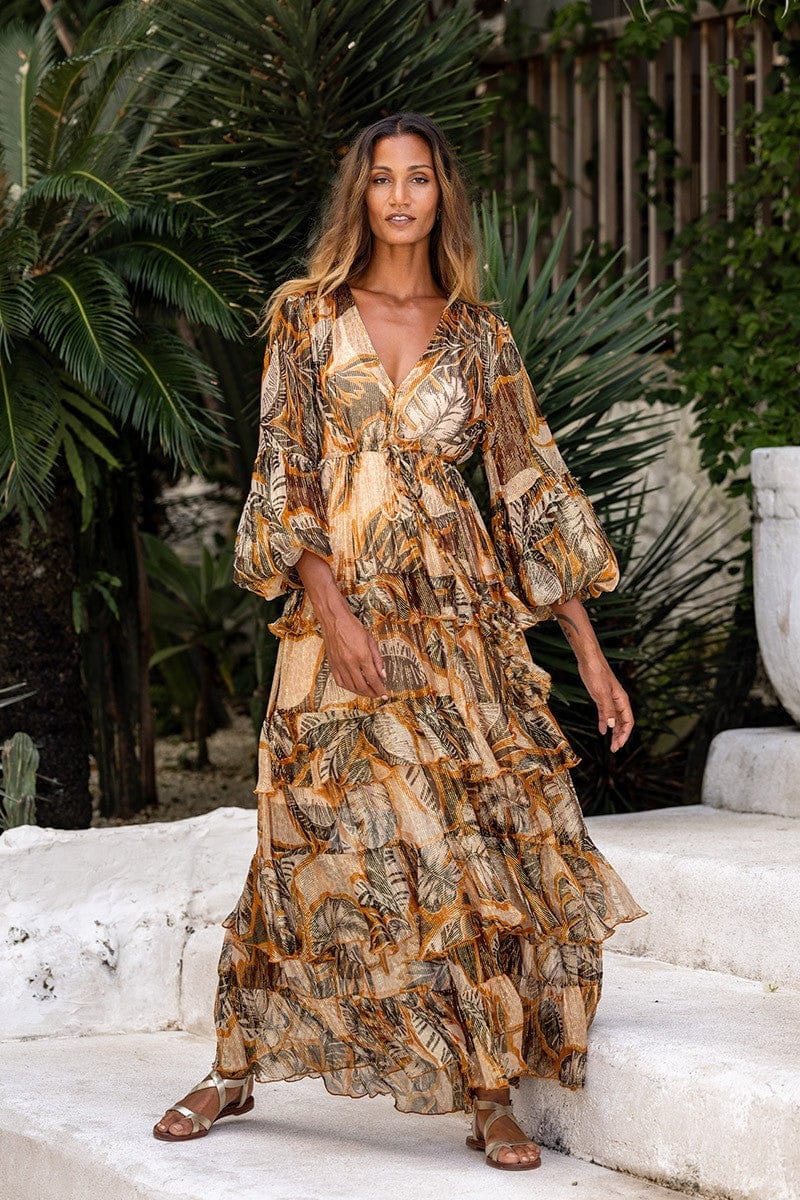 Anais Dress Brown/Beige | Kjoler | Smuk - Dameklær på nett