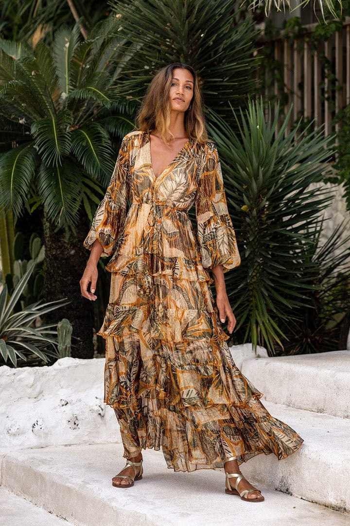 Anais Dress Brown/Beige | Kjoler | Smuk - Dameklær på nett