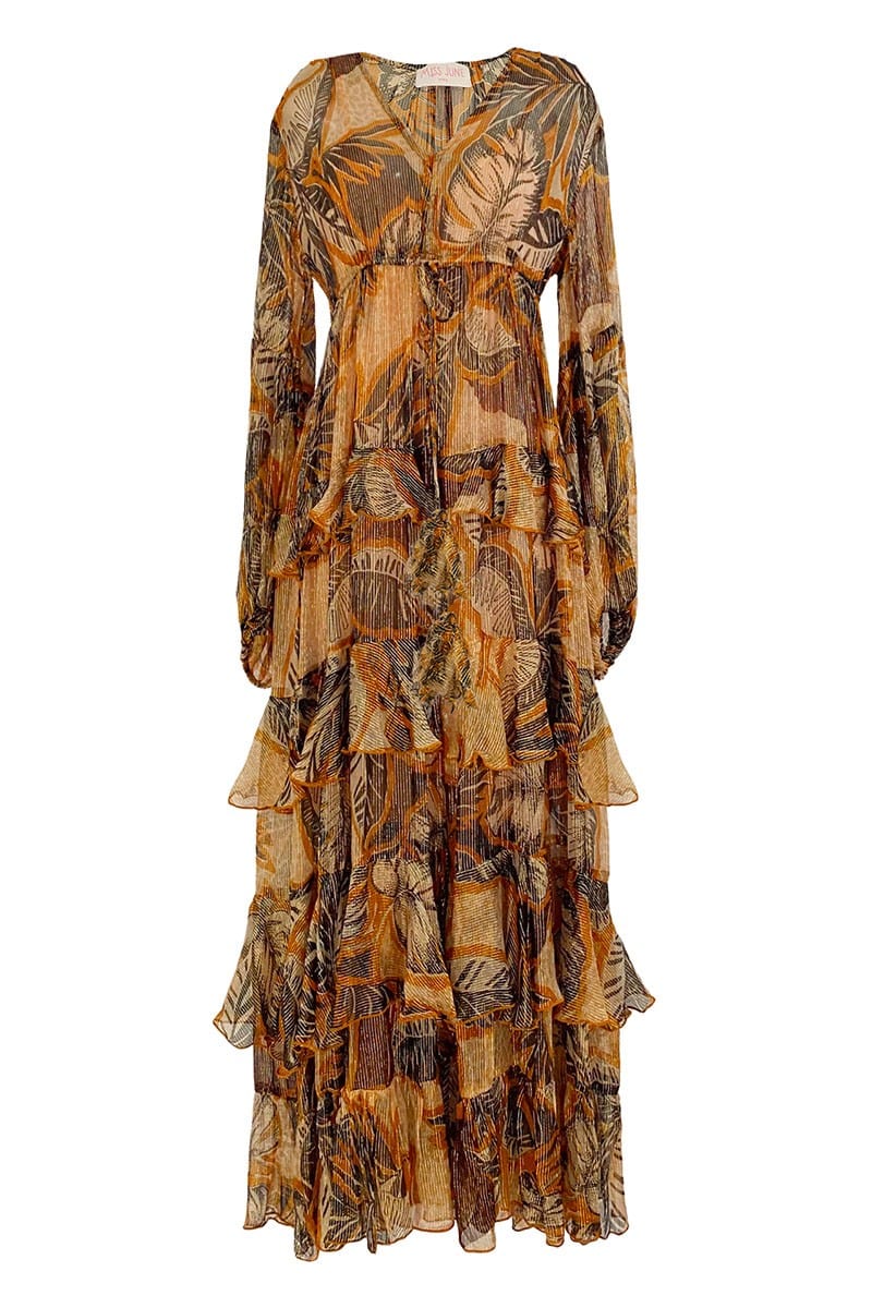 Anais Dress Brown/Beige | Kjoler | Smuk - Dameklær på nett