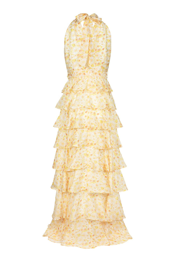 Angel Maxi Dress Yellow Flower | Kjoler | Smuk - Dameklær på nett