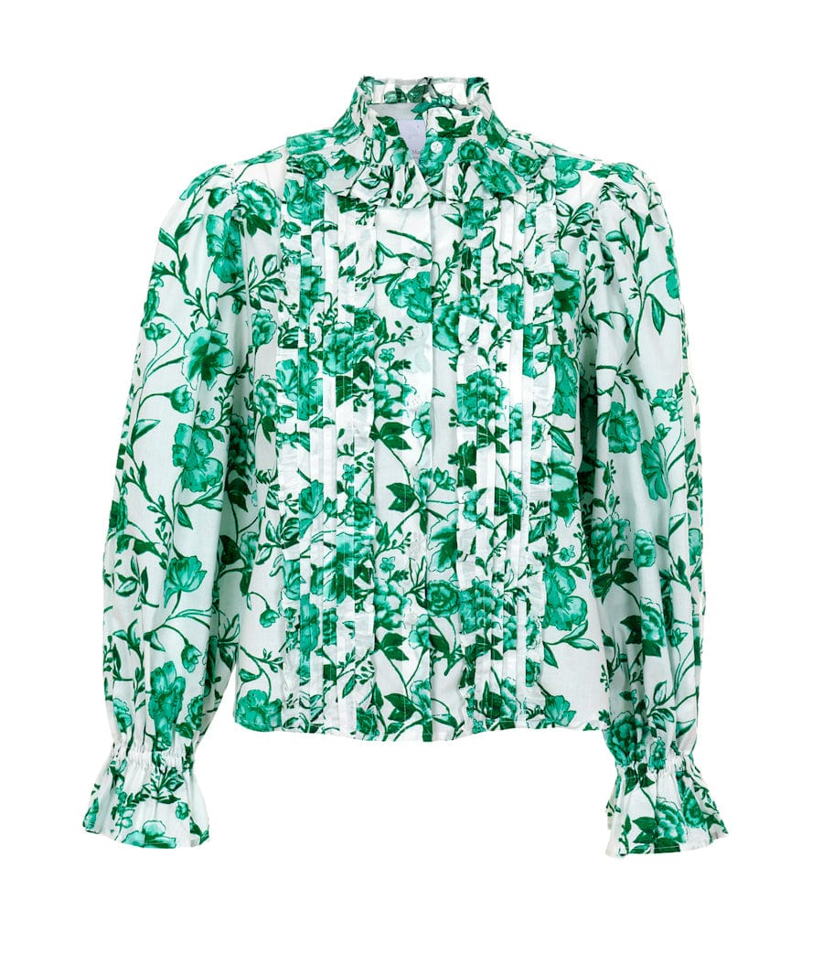 Anna Blouse Green | Skjorter og bluser | Smuk - Dameklær på nett