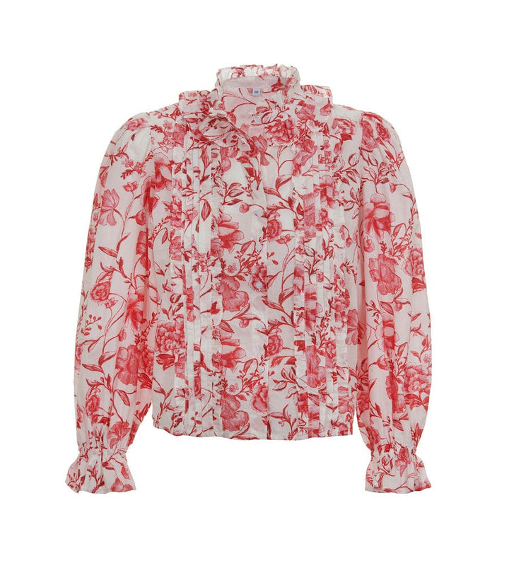 Anna Blouse Red | Skjorter og bluser | Smuk - Dameklær på nett
