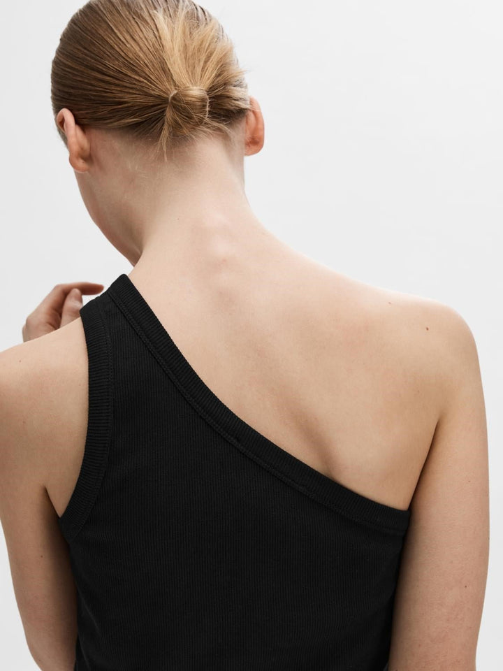 Anna One Shoulder Top Black | Topper | Smuk - Dameklær på nett