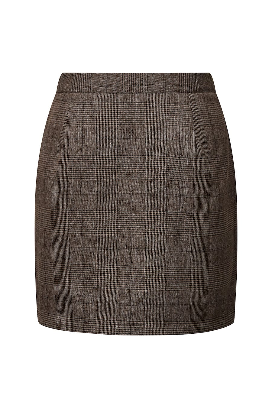 Annali Check Skirt Brown | Skjørt | Smuk - Dameklær på nett