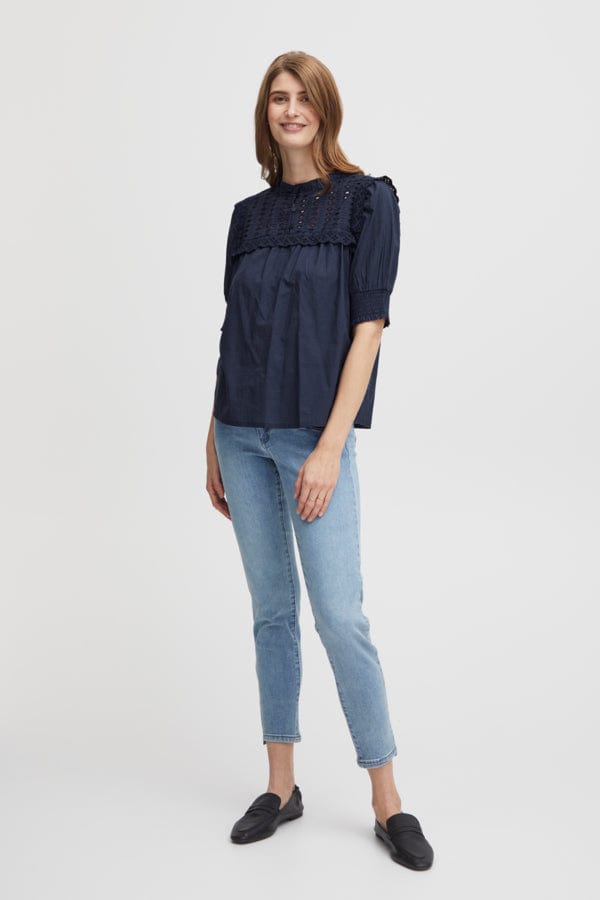Anne Bl 1 Navy Blazer | Skjorter og bluser | Smuk - Dameklær på nett