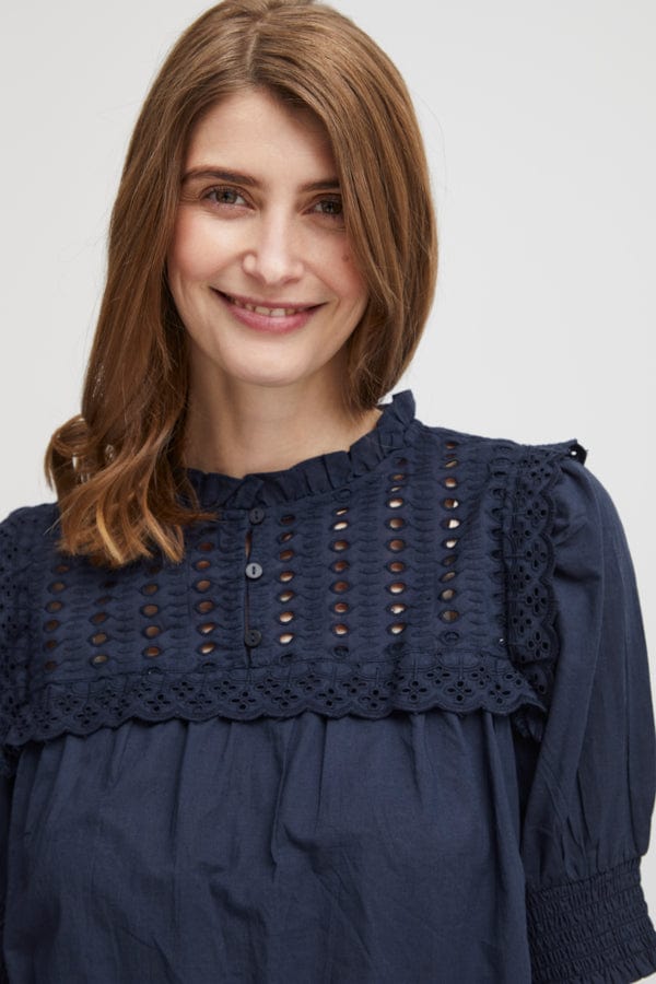 Anne Bl 1 Navy Blazer | Skjorter og bluser | Smuk - Dameklær på nett