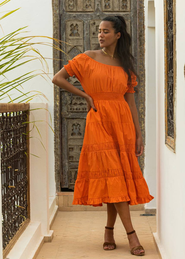 Apricot Dress Parrot Orange | Kjoler | Smuk - Dameklær på nett