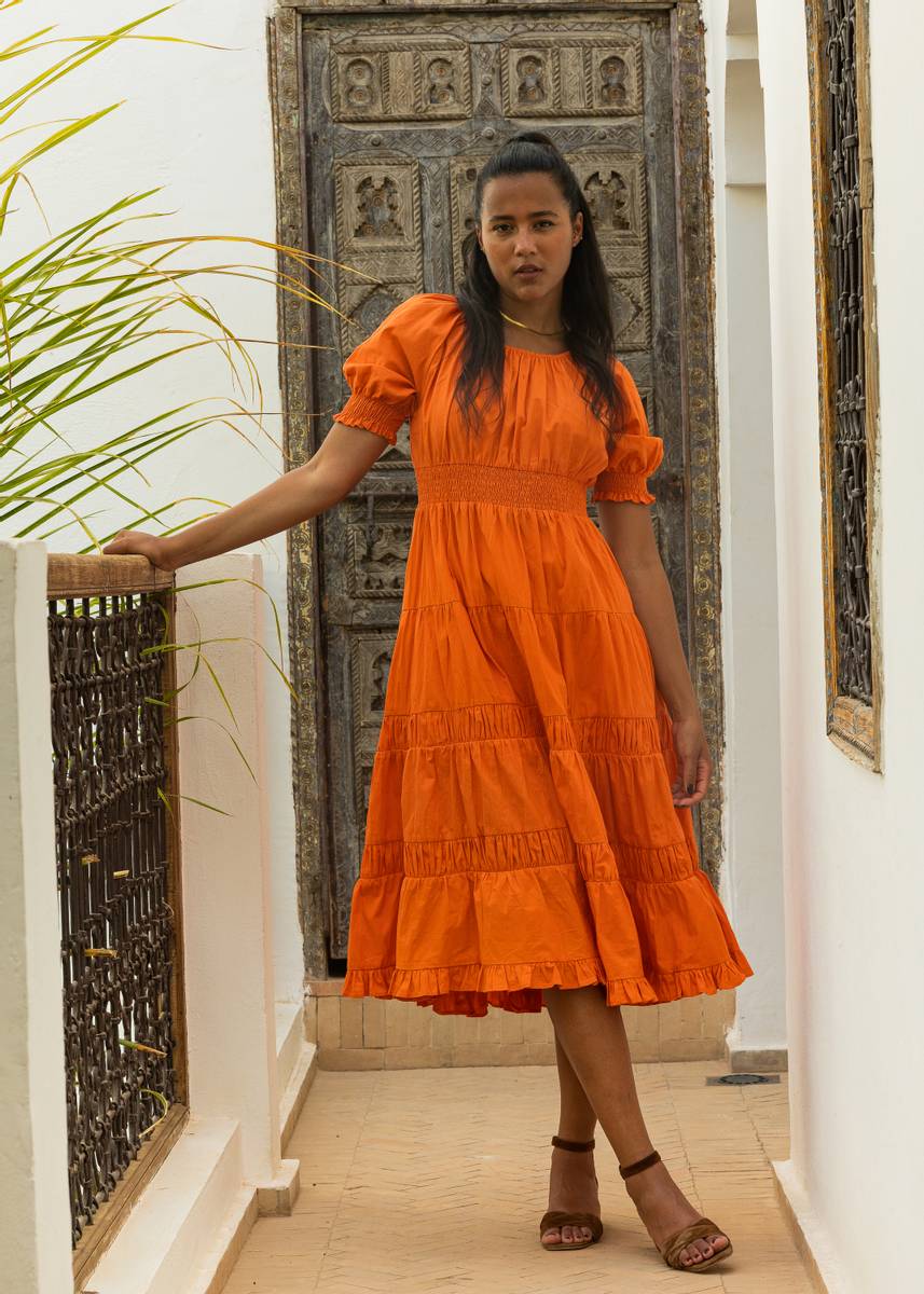 Apricot Dress Parrot Orange | Kjoler | Smuk - Dameklær på nett