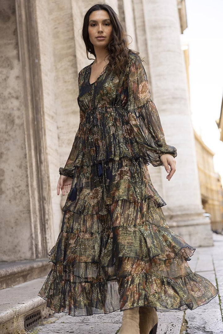 Ariana Dress Navy Multi | Kjoler | Smuk - Dameklær på nett