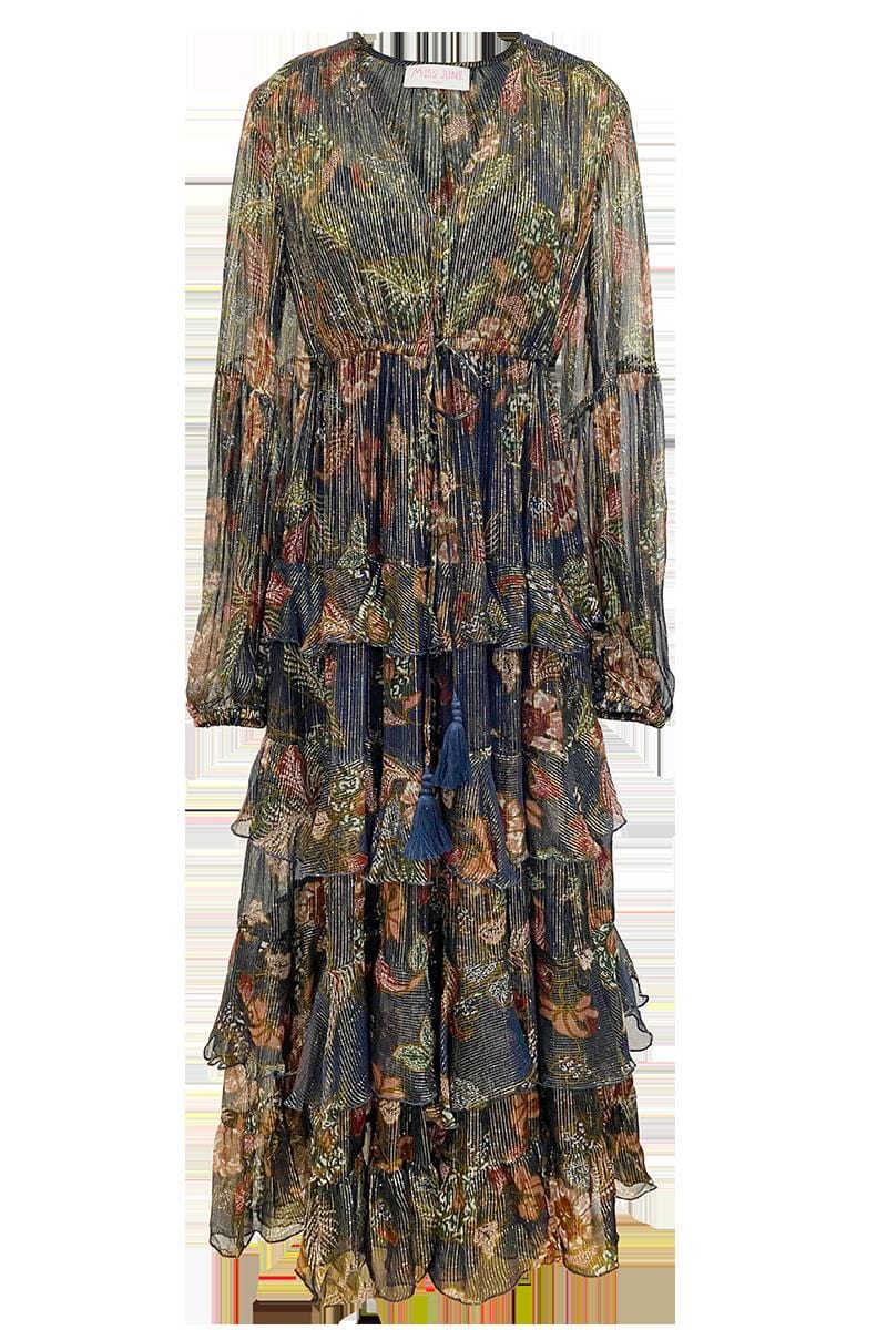 Ariana Dress Navy Multi | Kjoler | Smuk - Dameklær på nett