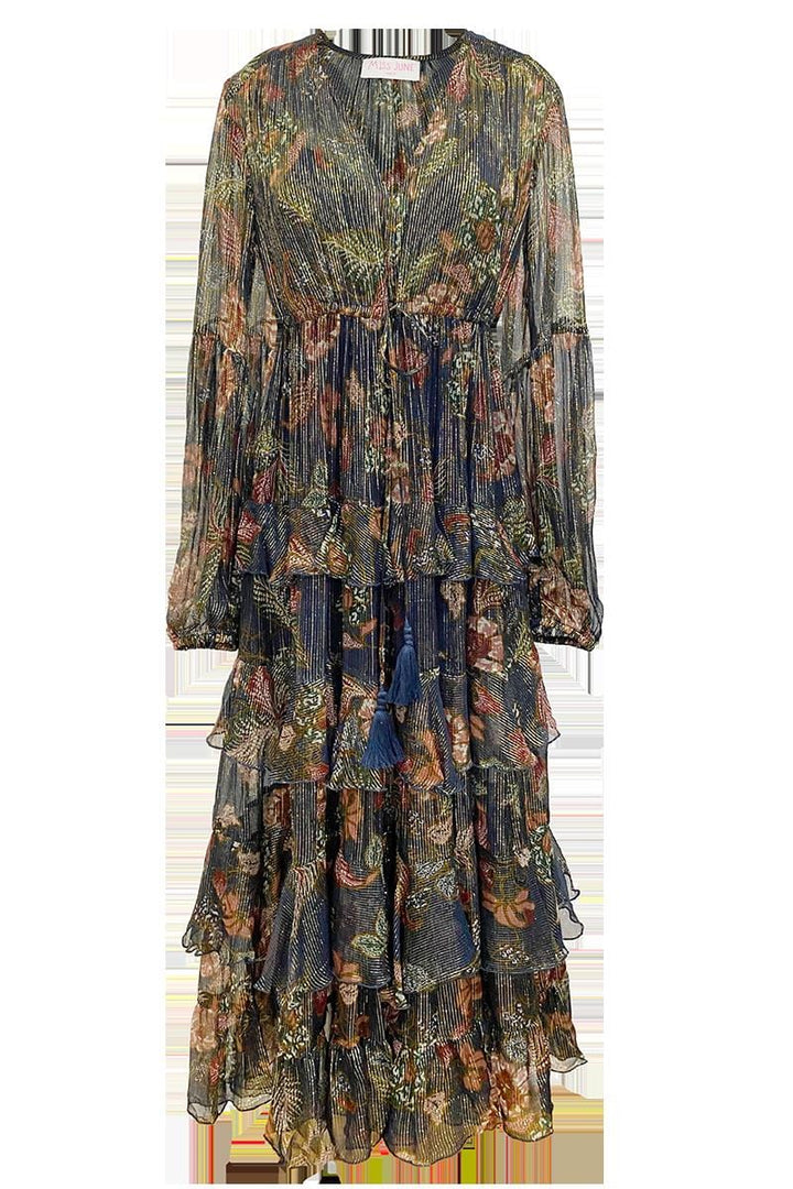 Ariana Dress Navy Multi | Kjoler | Smuk - Dameklær på nett