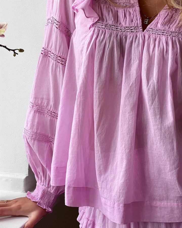 Aroma S Voile Blouse Rose | Skjorter og bluser | Smuk - Dameklær på nett