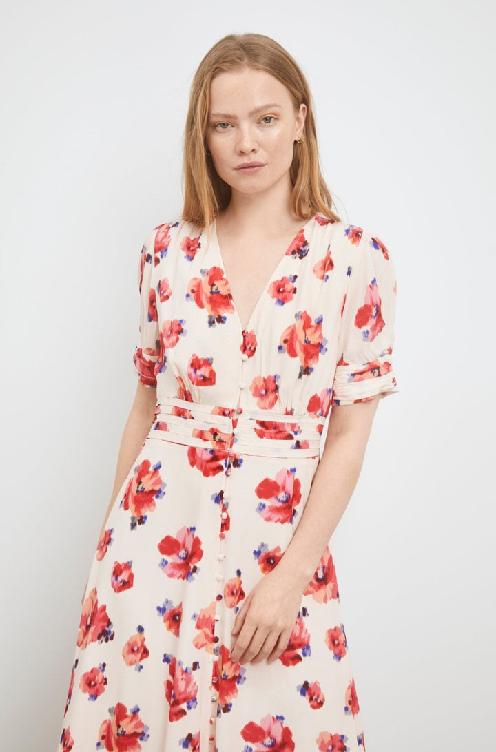 Athalia Dress Pink Mallow Print | Kjoler | Smuk - Dameklær på nett