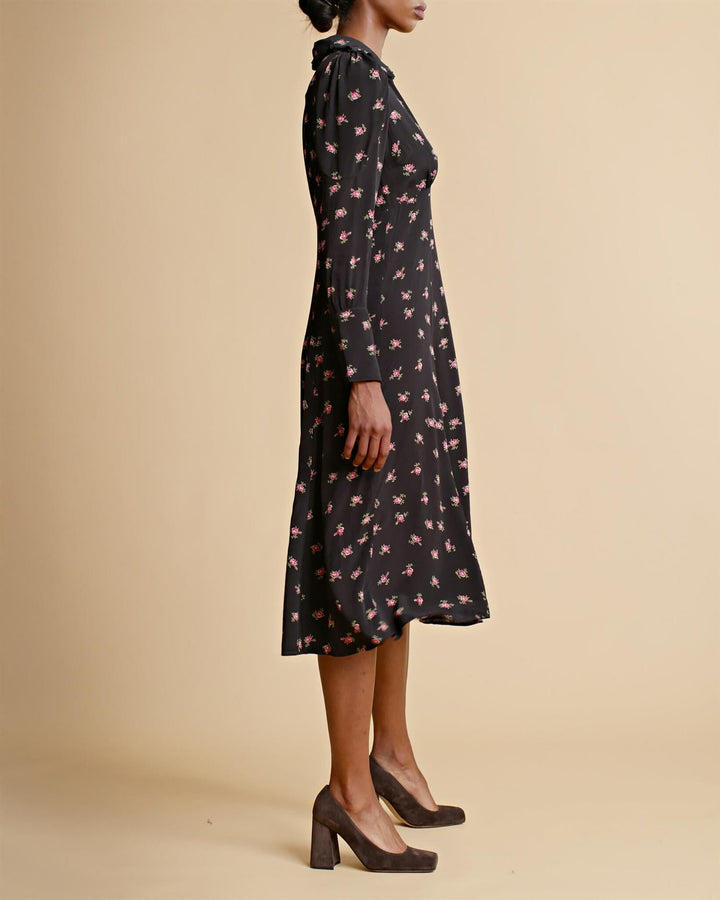 Autumn Collar Dress Roses | Kjoler | Smuk - Dameklær på nett