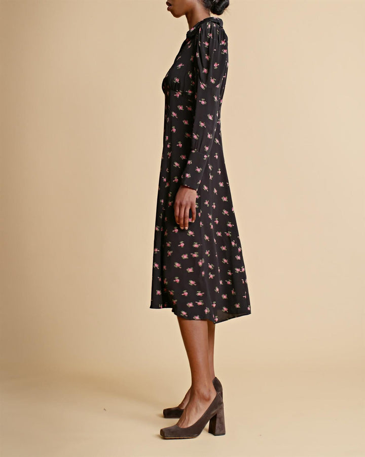Autumn Collar Dress Roses | Kjoler | Smuk - Dameklær på nett