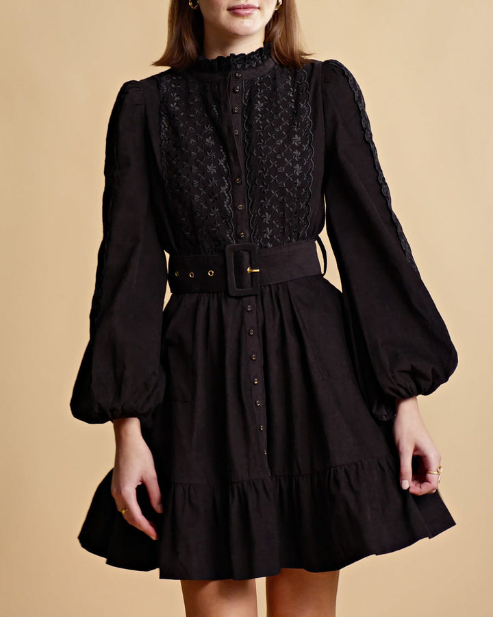 Baby Cord Shirt Dress Black | Kjoler | Smuk - Dameklær på nett