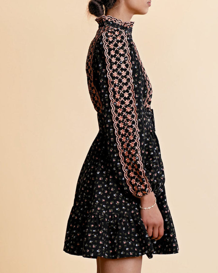 Baby Cord Shirt Dress Dark Blossom | Kjoler | Smuk - Dameklær på nett