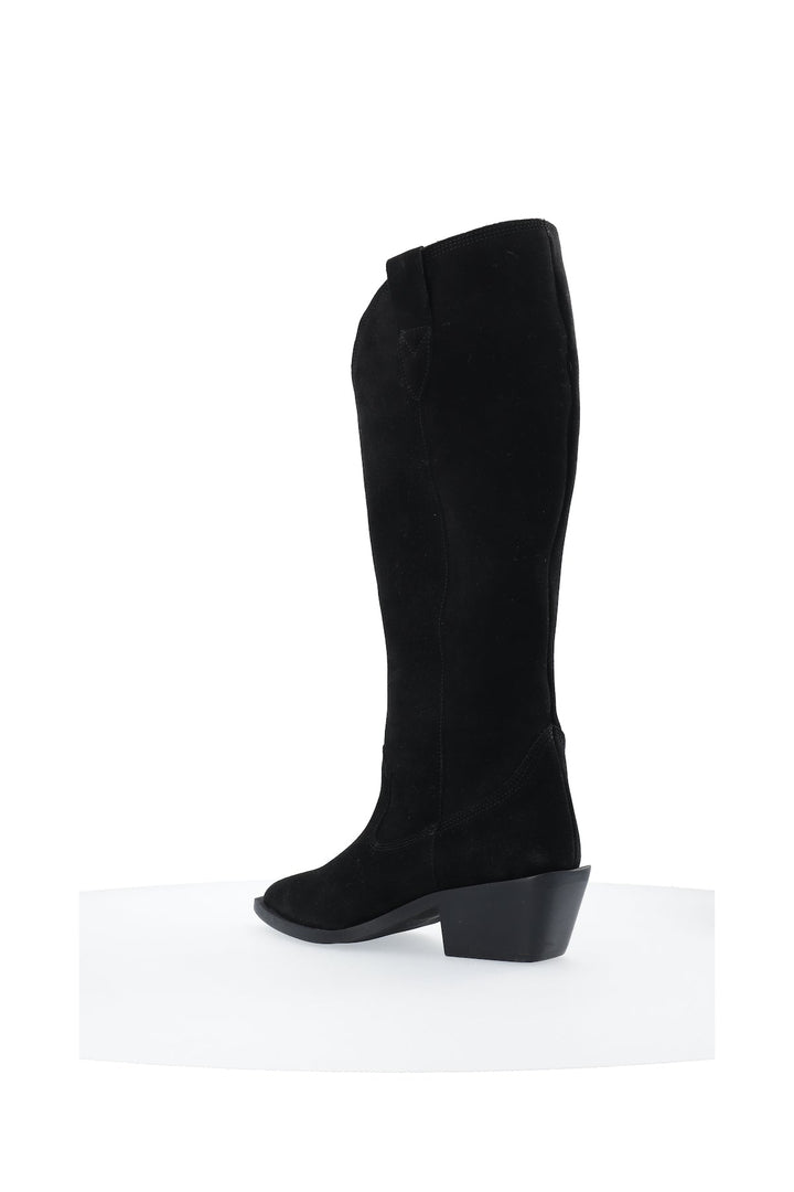 Biamona Western Boot High Suede Black | Sko | Smuk - Dameklær på nett