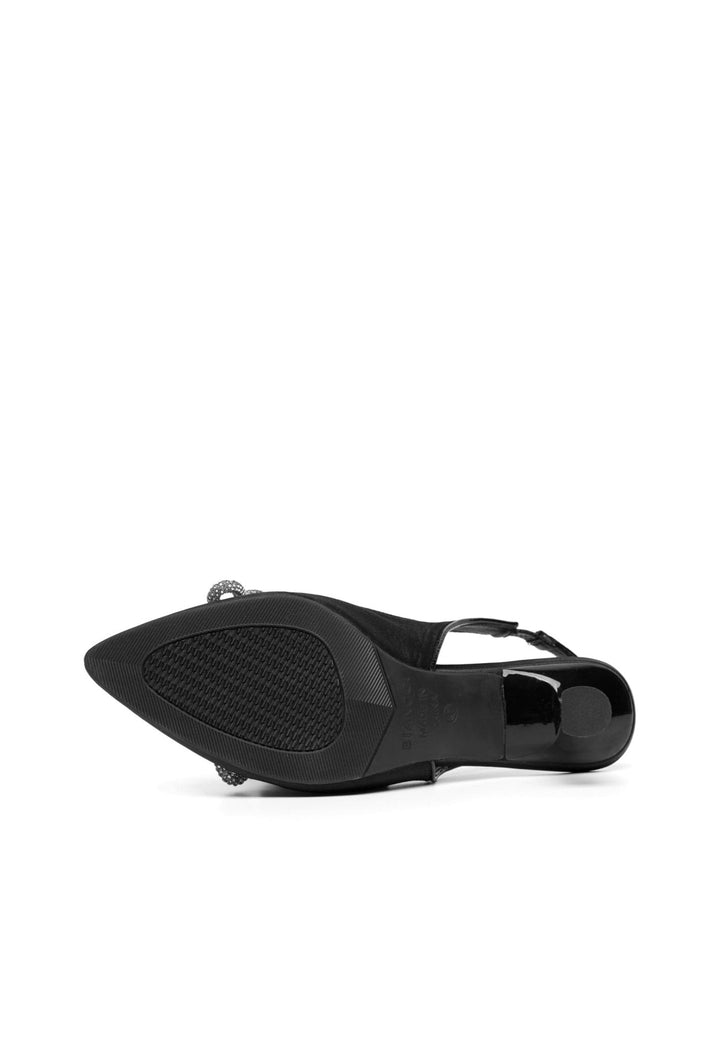 Biapretty Crystal Bow Sling Back Satin Black | Sko | Smuk - Dameklær på nett