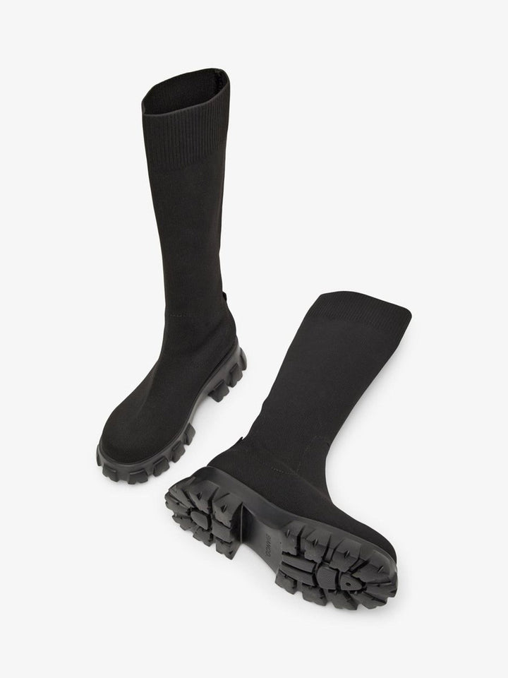 Biaprima Knee High Sock Boot Knit Black | Sko | Smuk - Dameklær på nett