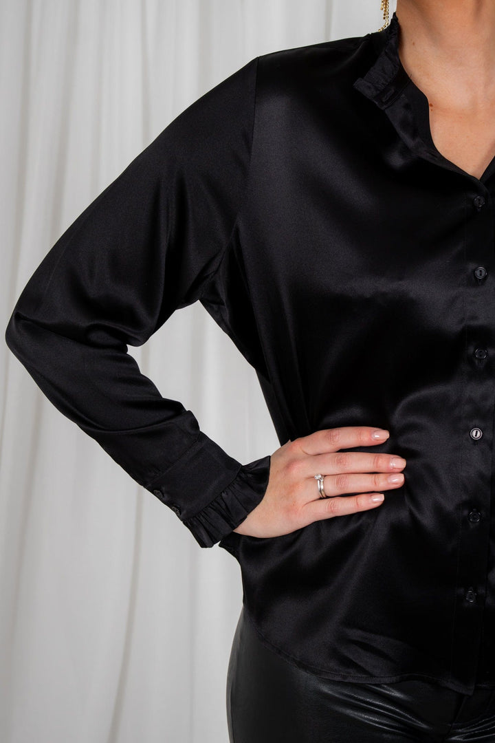 Black Samantha Blouse | Skjorter og bluser | Smuk - Dameklær på nett