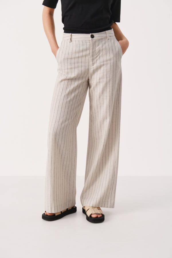 Black Stripe Ninnespw Pants | Bukser | Smuk - Dameklær på nett