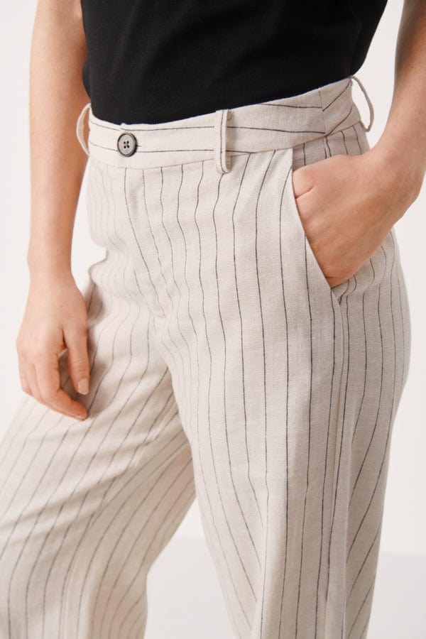 Black Stripe Ninnespw Pants | Bukser | Smuk - Dameklær på nett