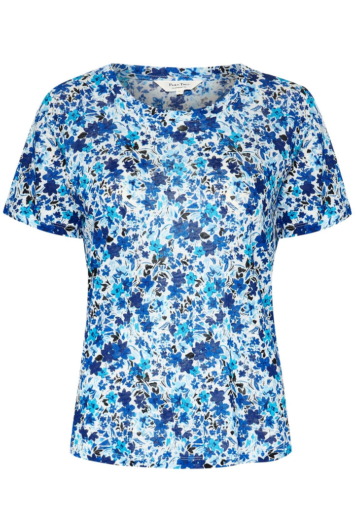 Blue Flower Print Nemiaspw T-Shirt | Topper | Smuk - Dameklær på nett