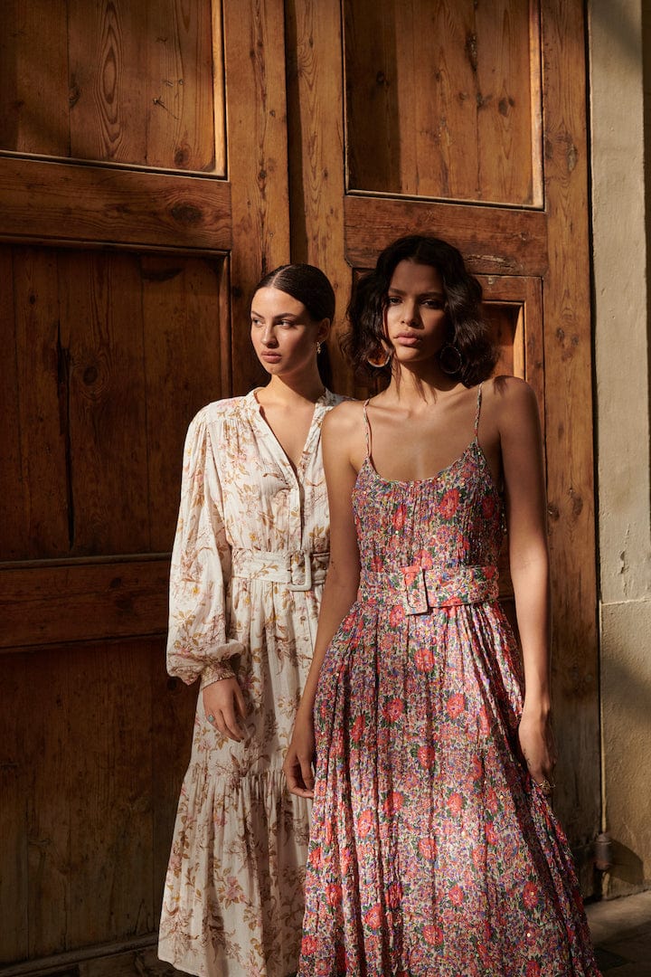 Bohemian Midi Dress Flower Branches | Kjoler | Smuk - Dameklær på nett