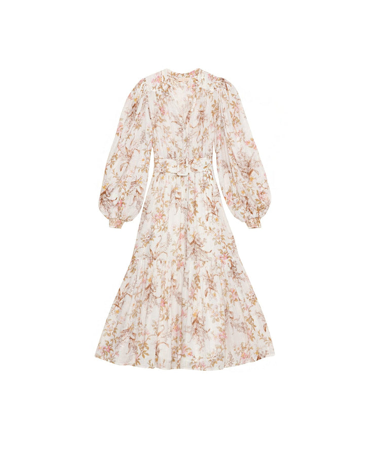 Bohemian Midi Dress Flower Branches | Kjoler | Smuk - Dameklær på nett
