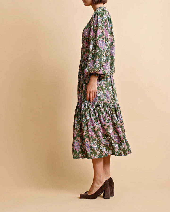 Boho Midi Dress Roses | Kjoler | Smuk - Dameklær på nett