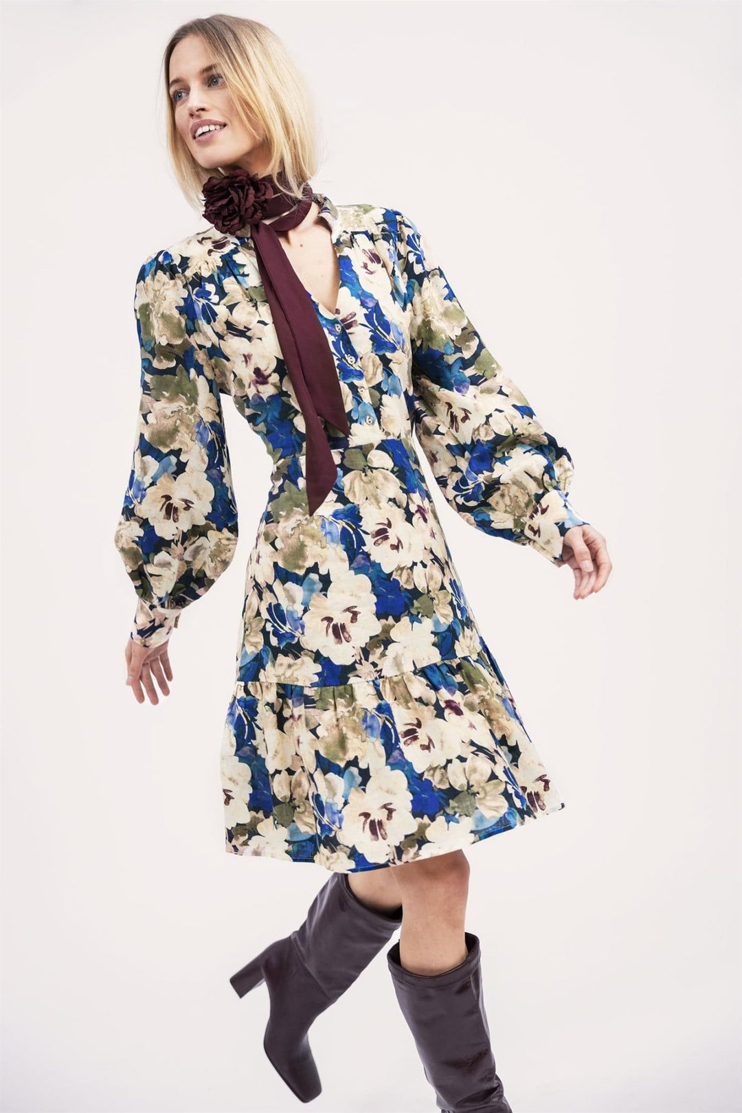 Botanical Garden Marie Dress Blue | Kjoler | Smuk - Dameklær på nett