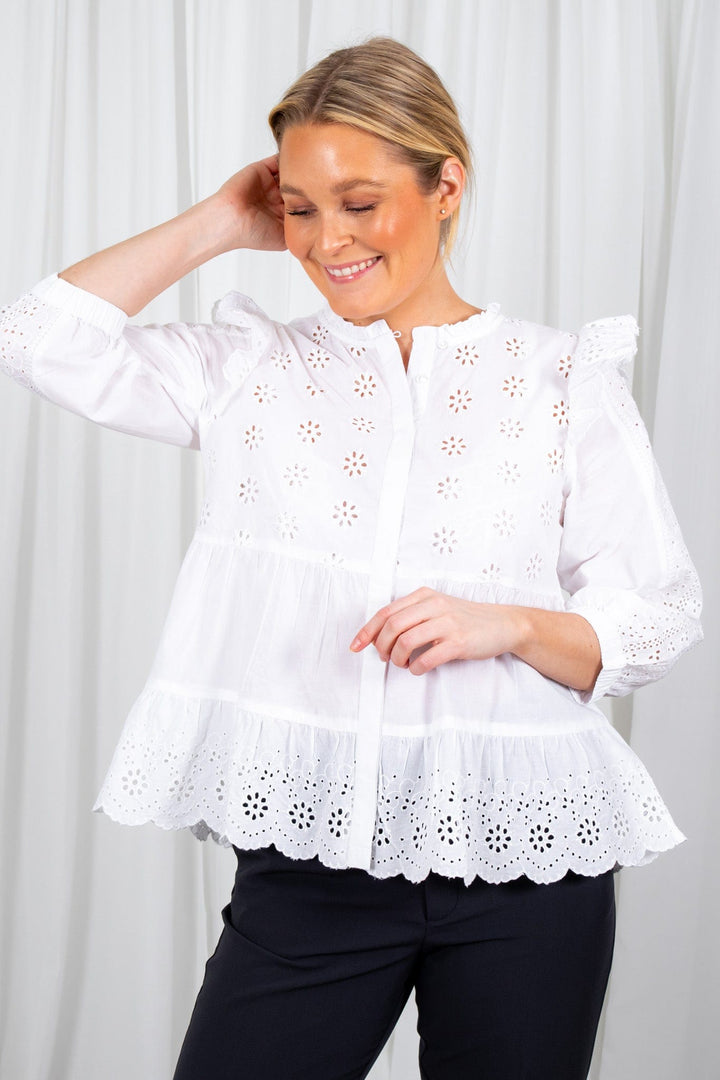 Bright White Sonapw Shirt | Skjorter og bluser | Smuk - Dameklær på nett