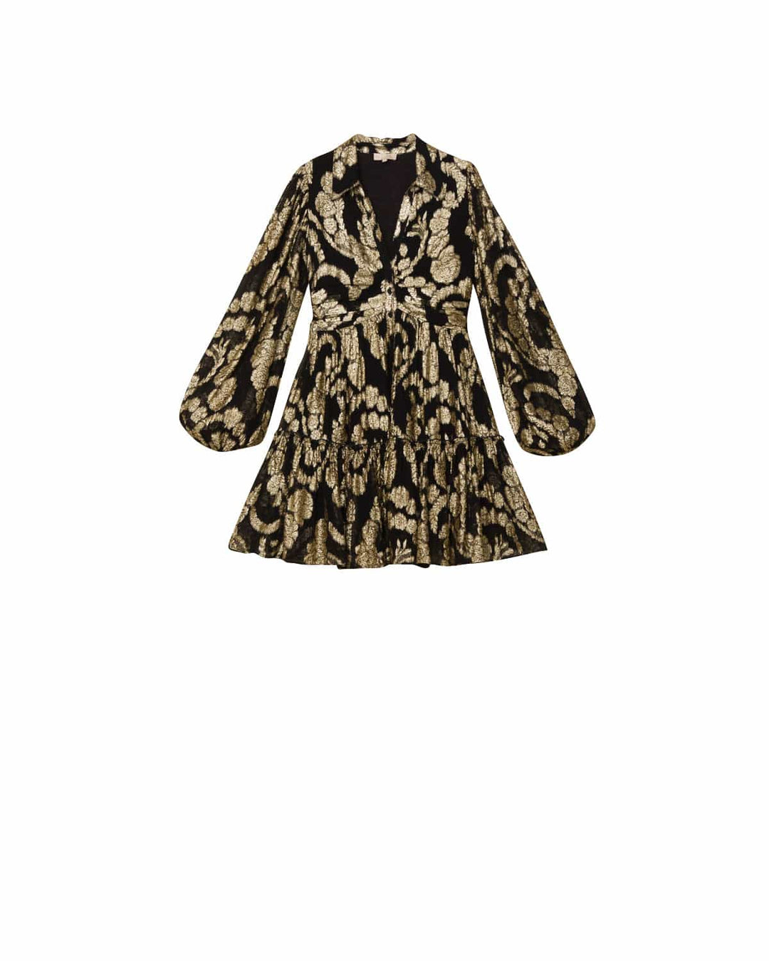 Brocade Georgette Shirt Dress Black | Kjoler | Smuk - Dameklær på nett