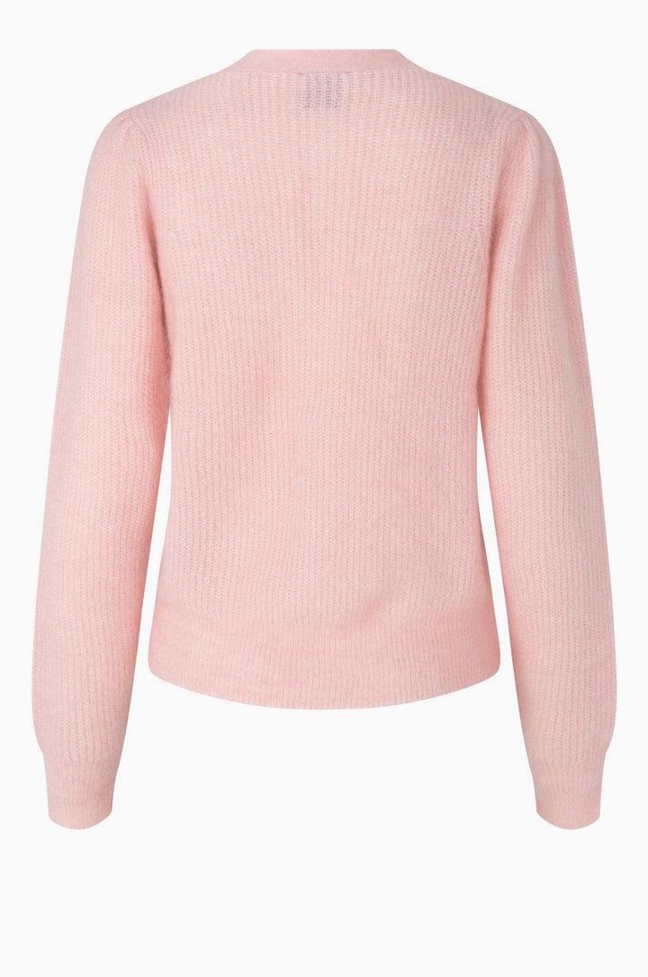 Brooky Knit Puff Cardigan Silver Pink | Genser | Smuk - Dameklær på nett