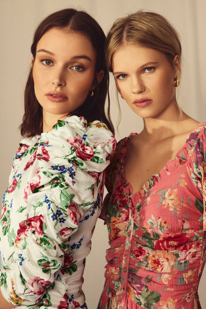 Bubble Satin Rouching Dress Flora | Kjoler | Smuk - Dameklær på nett