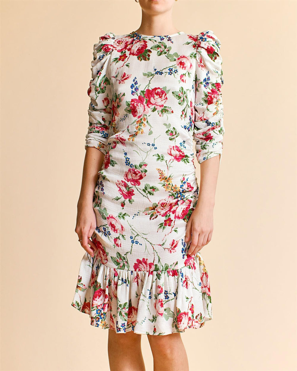 Bubble Satin Rouching Dress Flora | Kjoler | Smuk - Dameklær på nett