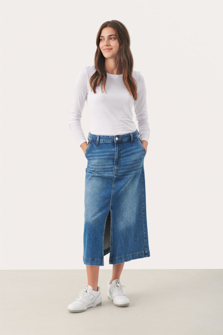 Caliapw Skirt Medium Blue Denim | Skjørt | Smuk - Dameklær på nett