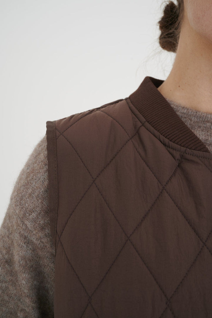 Callasiw Quilted Vest Brown | Yttertøy | Smuk - Dameklær på nett