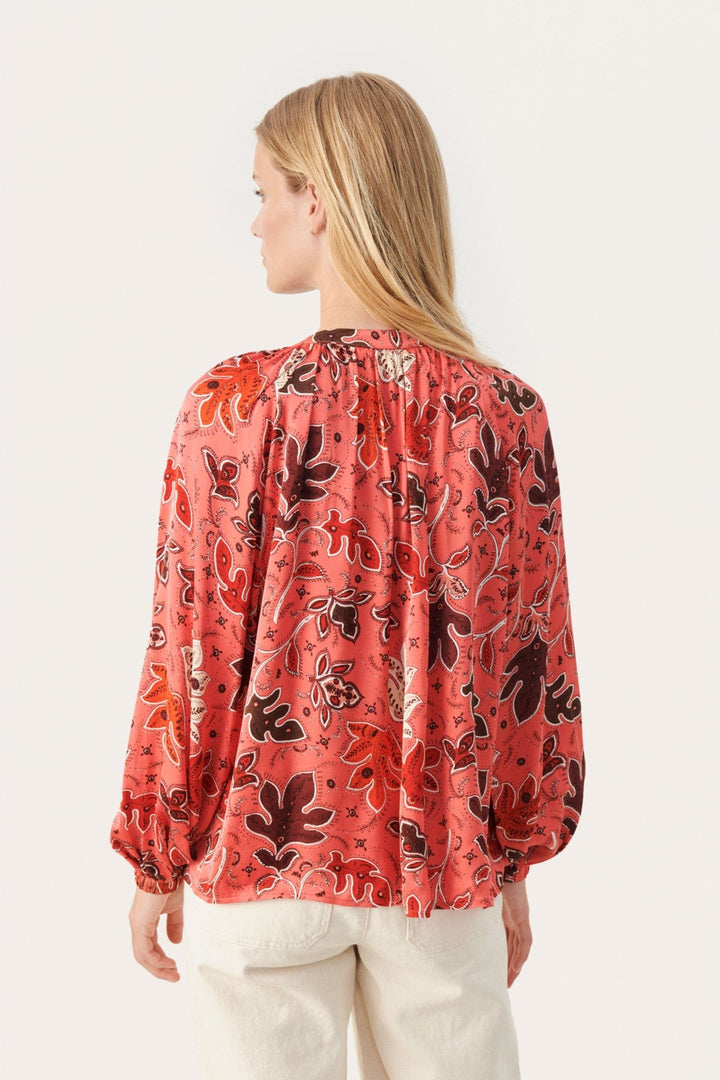Calypso Coral Botanical Print Cesillapw Shirt | Skjorter og bluser | Smuk - Dameklær på nett